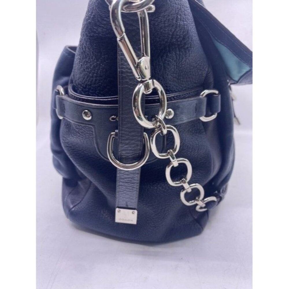 Coach Pinnacle Eva Satchelshoulder Limited Edition Satchel Blackblue Lea… - Picture 3 of 10